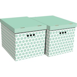 XL sierdoos met groene stippen, 2 stuks.