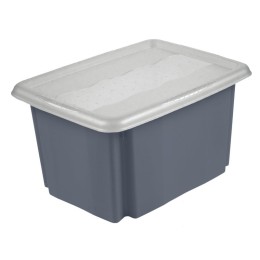 GoodHome Burnham container met deksel 15 l, grijs