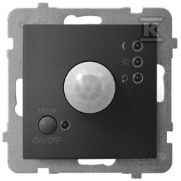 Elektronische bewegingssensor, metallic zwart ARIA ŁP-16U/M/33