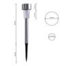 Solar tuinlamp Inox 6500K b.koud IP44 Milagro - EKO853