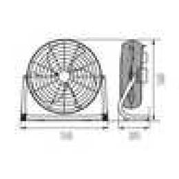 Vloerventilator VENETO-46C 90W 46cm Kanlux Greenberry - 23813