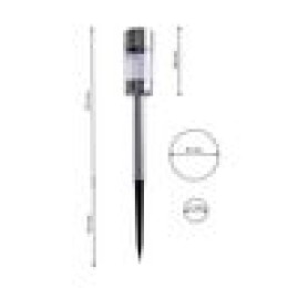 Solar tuinlamp Inox+Plastic 6500K b.koud IP44 Milagro - EKO4802