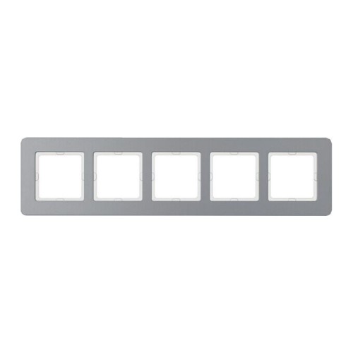 Berker Q.7 met vijf aluminium frames - 10156074