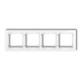 Viervoudig frame met glaseffect Wit/Wit Karlik Deco - 0-0-DRS-4