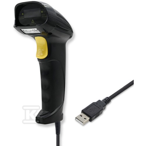 1D laserbarcodelezer, zwart, 50876