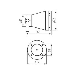 AKVEN LED 12V IP-68 waterdichte armatuur Groen Kanlux - 25720