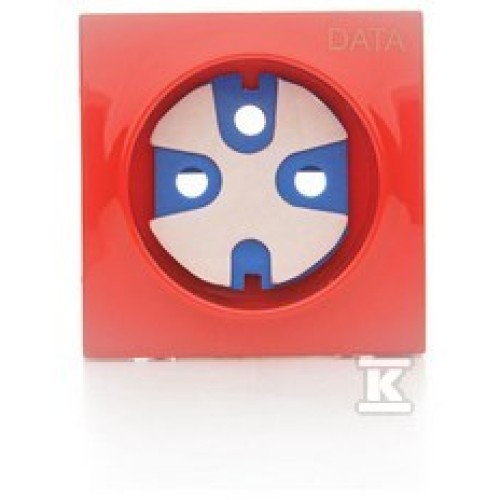 Afdekking + sleutel voor DATA-aansluiting, rood, SIMON54 DGD1P/22