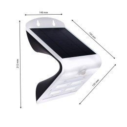 Vlinder solarlamp Wit 3.2W 400lm 4000K neutraal IP65 Milagro - EKO8824