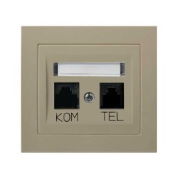 Computer- en telefoonaansluiting, MMC Beige - GPKT-W/K/01 Kier