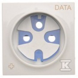 Afdekking + sleutel voor DATA-aansluiting, antibacterieel wit, SIMON54 DGD1P/AB11