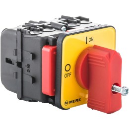 Nokkenschakelaar 0-1 16A 3P paneel kleine rode knop zonder slot IP55 ML016.3-TB/RG1