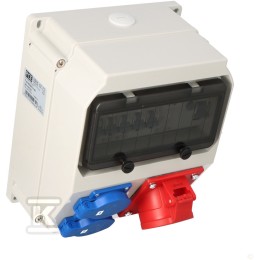 Stationair schakelbord type LUBLIN ingang M25 uitgang 16/5xB16 3P 2xGSx2B 1P 1xFI40 IP54 9035111W