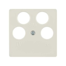 Frontpaneel voor 4-pits antennecontactdoos Crème glans Berker B.Kwadrat - 148402