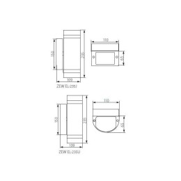 ZEW wandarmatuur EL-235J-GR GU10 IP-44 Grijs Kanlux - 22442