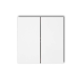 Dubbele wipschakelaar voor DECO, FLEXI, MINI schakelaars (set) Wit mat Karlik - 25DKL-2