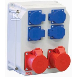 Stationair schakelbord type ŚWINOUJŚCIE 2*16/5 4GS 230V IP54 ECOline 90EKO005